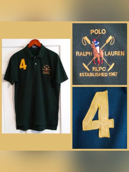 Polo Ralph Lauren Other - 🐎RARE/VTG Polo Ralph Lauren🐎 - Green/Gold Embroidered RLPC D/S Polo